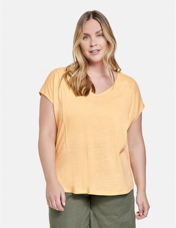 Samoon Damen 871055-26221 T Shirt, Honeymelon, 44 EU