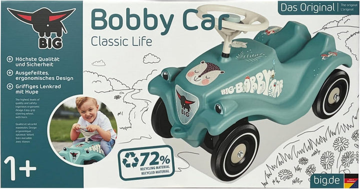 Big Bobby Car Classic Life - Rutschauto ab 1 Jahr, gefertigt aus recyceltem Kunststoff, ergonomische