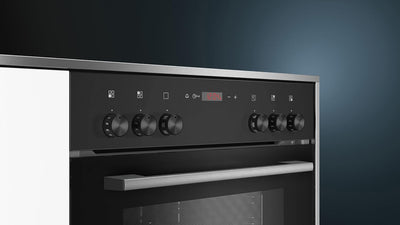 Siemens EQ110KA1B iQ100 Herd-Glaskeramik-Kochfeld-Kombination (herdgesteuert), 59,4 cm breit, Schnel