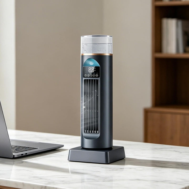 Leiser Turmventilator | Raumkühler Ventilator Mit Timer & Fernbedienung | Mobile Klimaanlage | 6 Ges