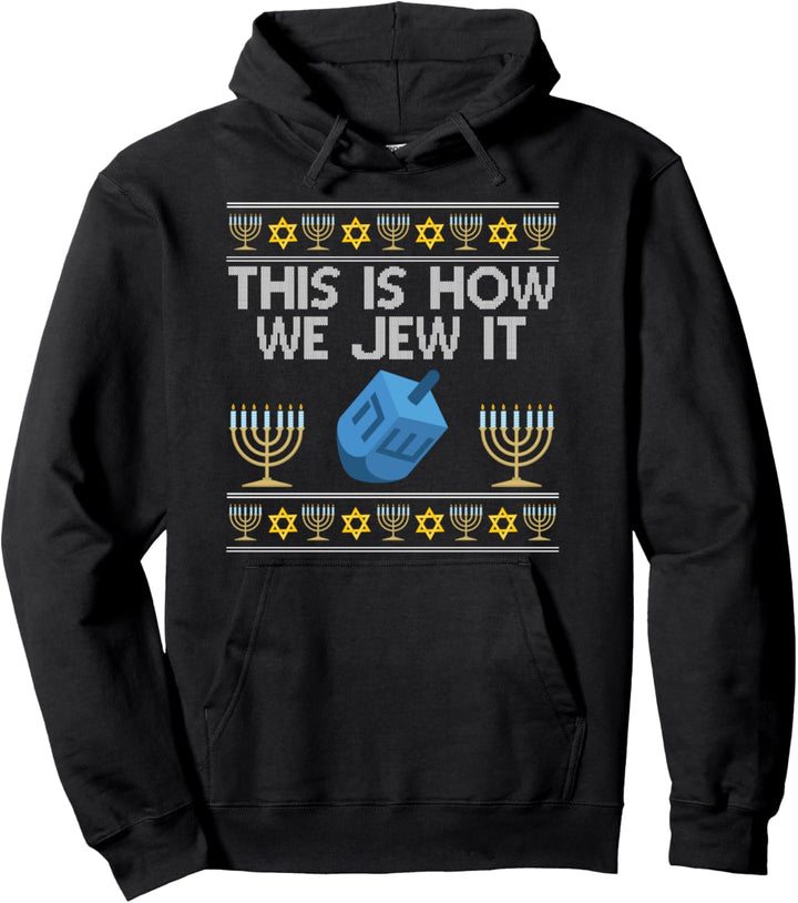 This Is How We Jew It Hanukkah Jewish Bar-Mitzvah Fun Gift Pullover Hoodie