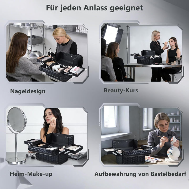 Kosmetikkoffer Schminkkoffer Make up Koffer Friseurkoffer Nagelkoffer Make-up Aufbewahrung friseurko