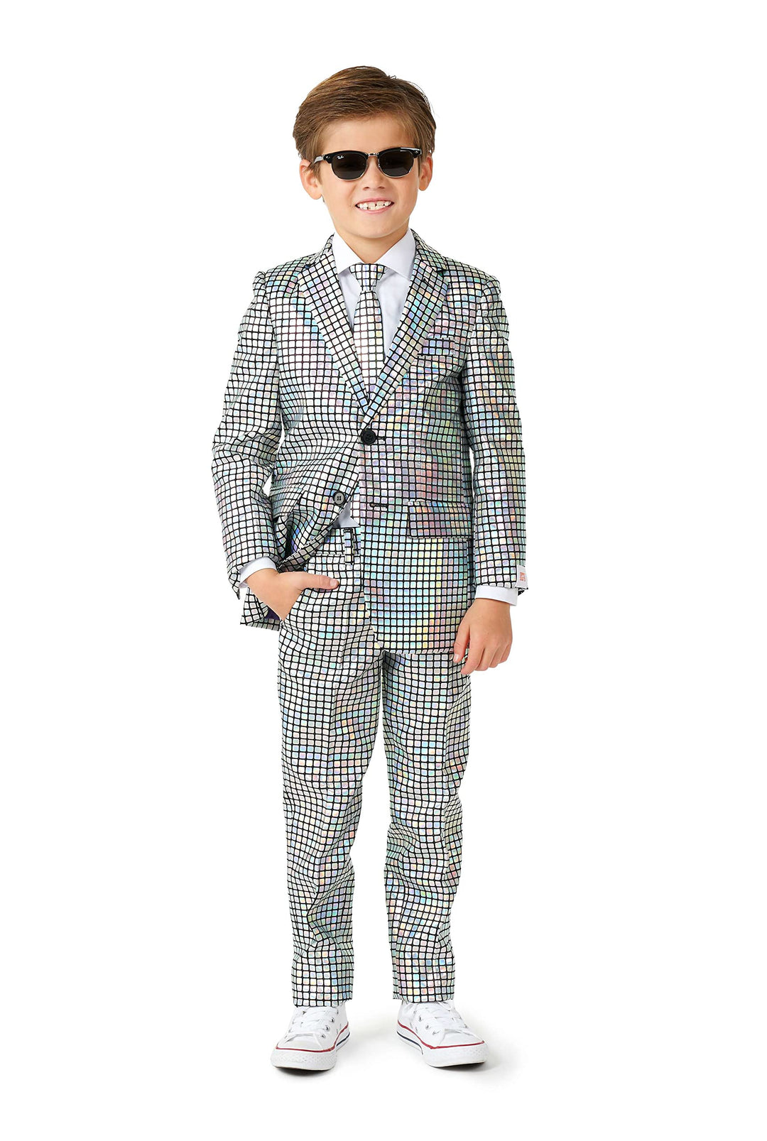 OppoSuits Jungen Discoballer Glänzender Anzug - Abschlussball- und Hochzeitsfeier-Outfit - Inklusive
