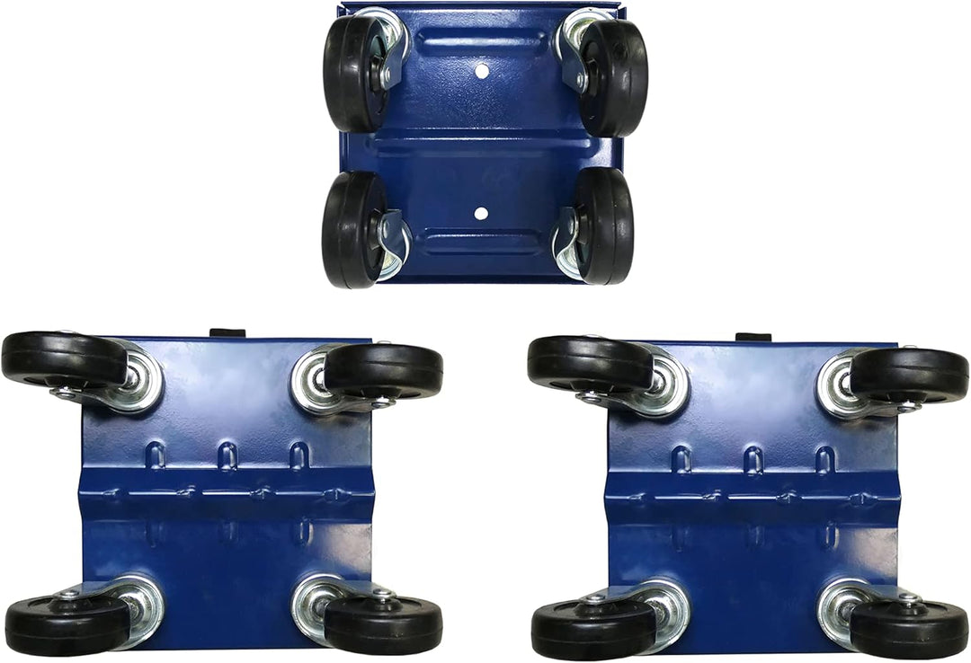 Shepherd Hardware 9298 9298E Snow-Mobile Dolly, Blue, 7-1/8 Inch x 7-3/4 Inch, Set of 3 Pieces