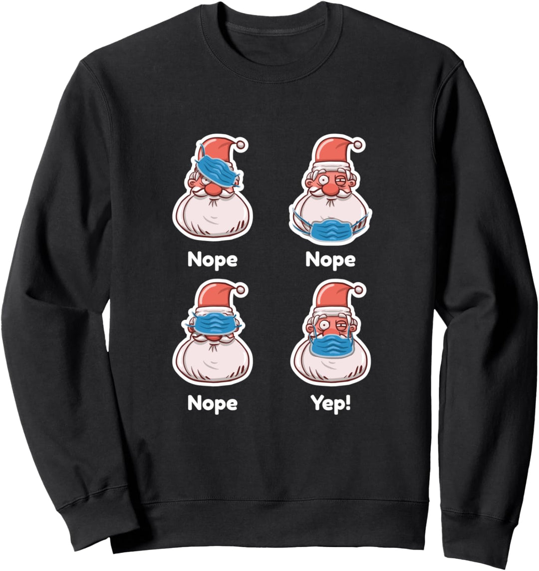 Weihnachten Weihnachtsmann Santa Maske Atemschutz 2020 Sweatshirt