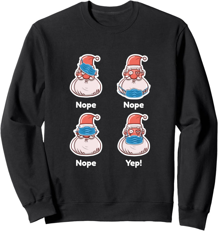 Weihnachten Weihnachtsmann Santa Maske Atemschutz 2020 Sweatshirt