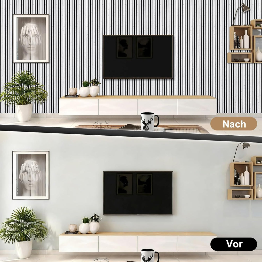 3D Akustikpaneele 120 x 60 x 2,2 cm, Holz Optik Paneele, Wandpaneele in Holzoptik als Schallabsorber
