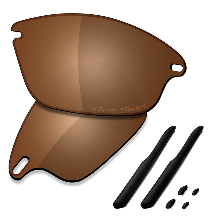 Saucer Premium Ersatzgläser für Oakley Fast Jacket OO9097 Sonnenbrillen High Definition - Amber Brow