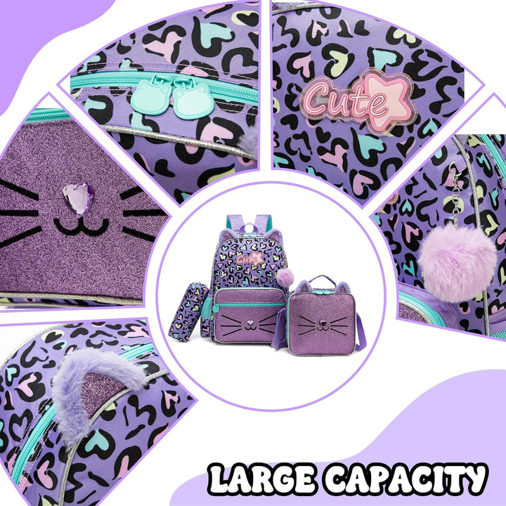 HTgroce Schulrucksack Mädchen Teenager Schultasche Schulranzen Set Rucksack für Mädchen Schule Freiz