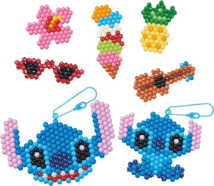 Aquabeads - 35119 Stitch Schlüsselanhänger Bastelset, Wasserperlen Bastelset für Kinder ab 4 Jahren,