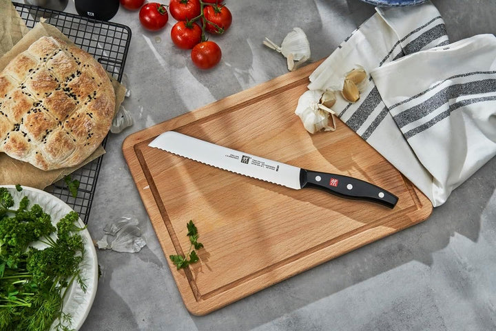 Zwilling 1001371 Brotmesser, Klingenlänge: 20 cm, Klingenblatt mit Wellenschliff, Rostfreier Spezial