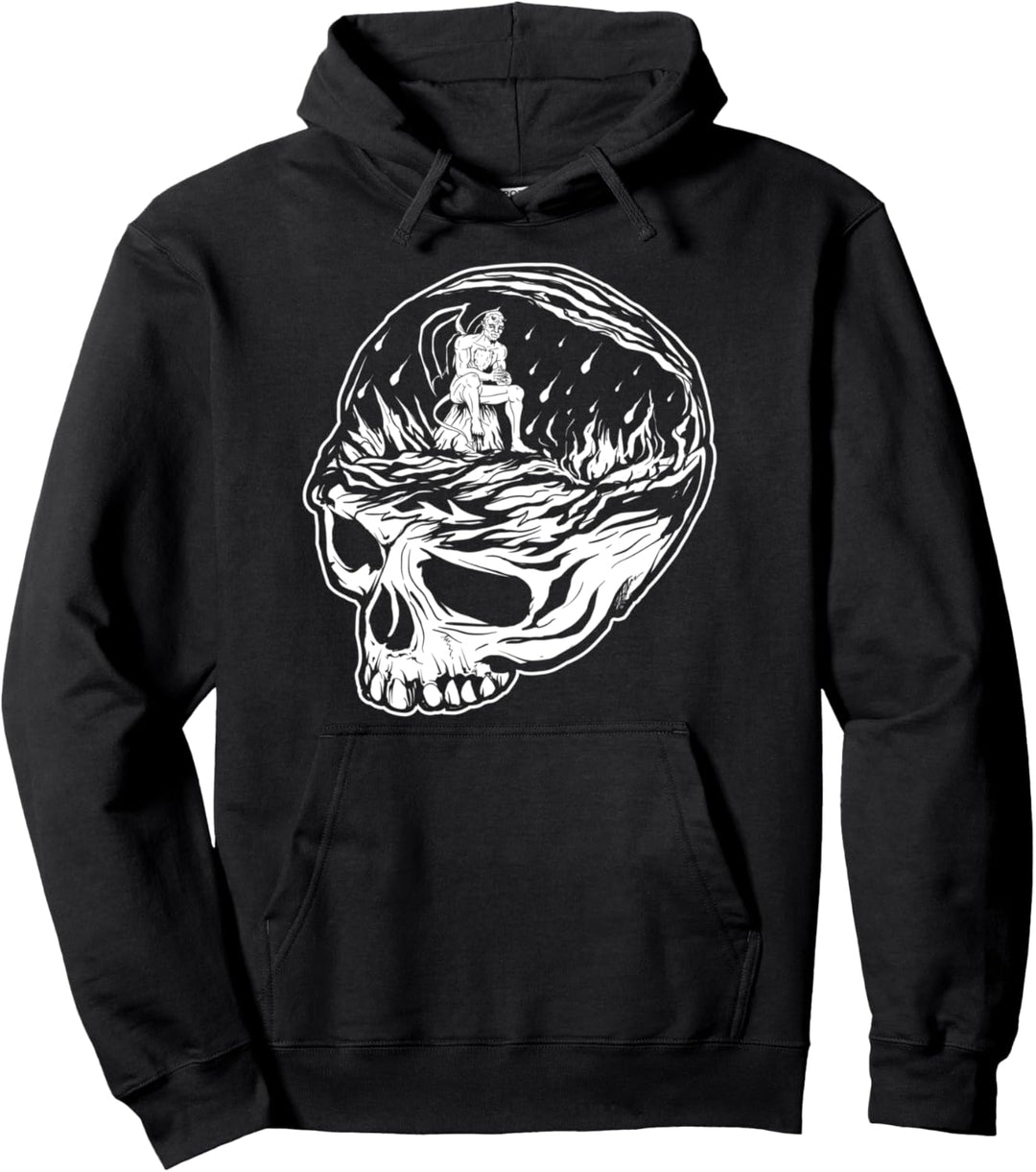 Satan Hell Skull Occult Sweater Heidnische Goth Geschenke Pullover Hoodie