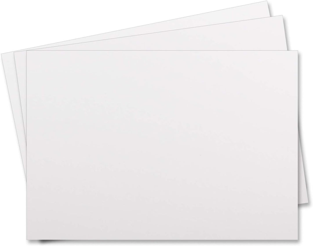 100 Stück Karte mit Umschlag Set - Einzel-Karten Din A5-14,8 x 21 cm hochweiss mit Brief-Umschlägen