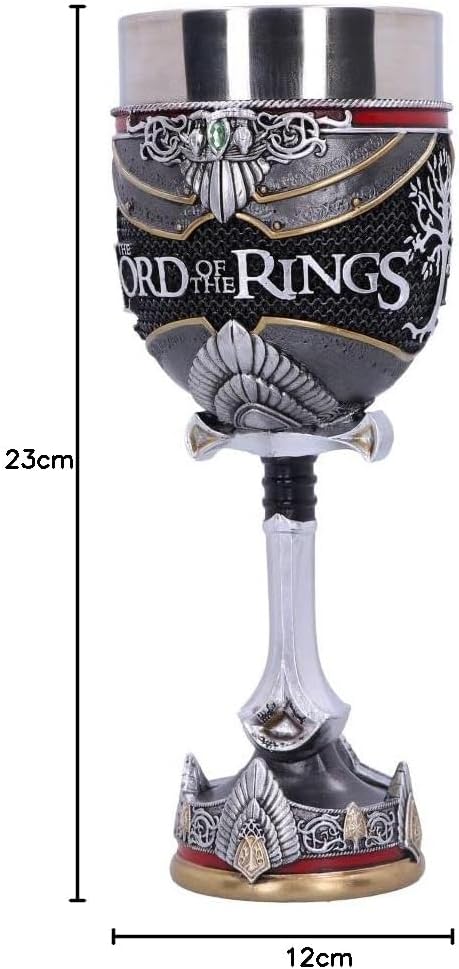 Nemesis Now Offizielles Lizenzprodukt Herr der Ringe Aragorn Kelch, 500 milliliters , Silber, 19,5 c