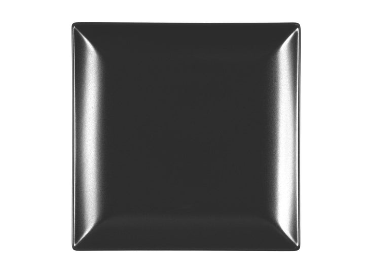 H&h set 6 piatti piani boston osaka nero cm 24x24