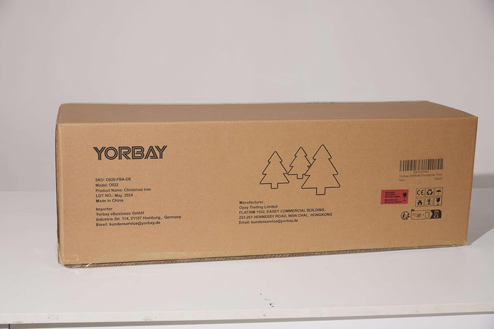 Yorbay Künstlicher Weihnachtsbaum mit Beleuchtung Weiss Schneeflocken LED Tannenbaum für Weihnachten