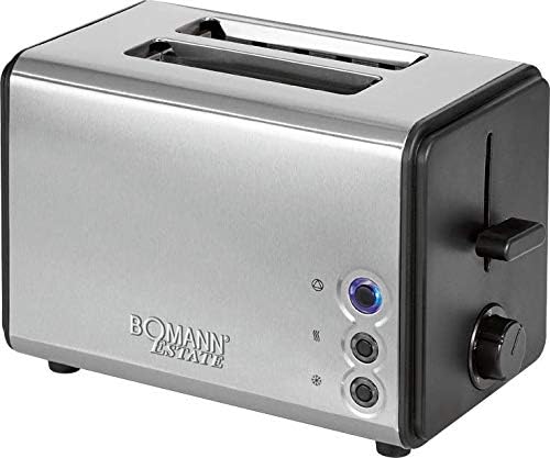 Bomann TA 1371 CB — 2 Scheiben-Toaster, Brötchenaufsatz abnehmbar, Edelstahlgehäuse, 750-850 Watt