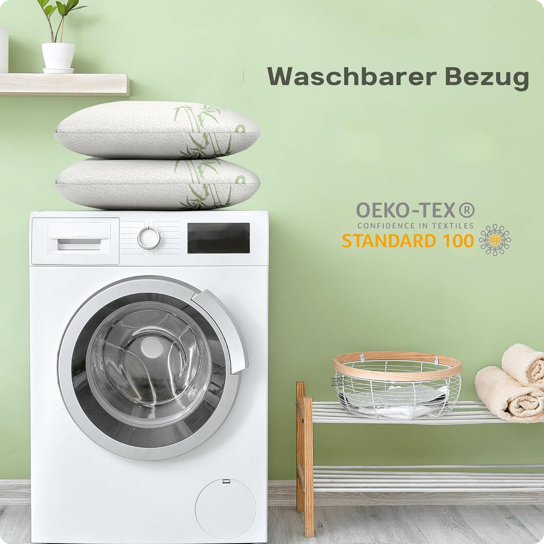 Sleeptime Orthopädisches Nackenstützkissen - Kopfkissen aus druckausgleichendem Visko-Gelschaum (Mem