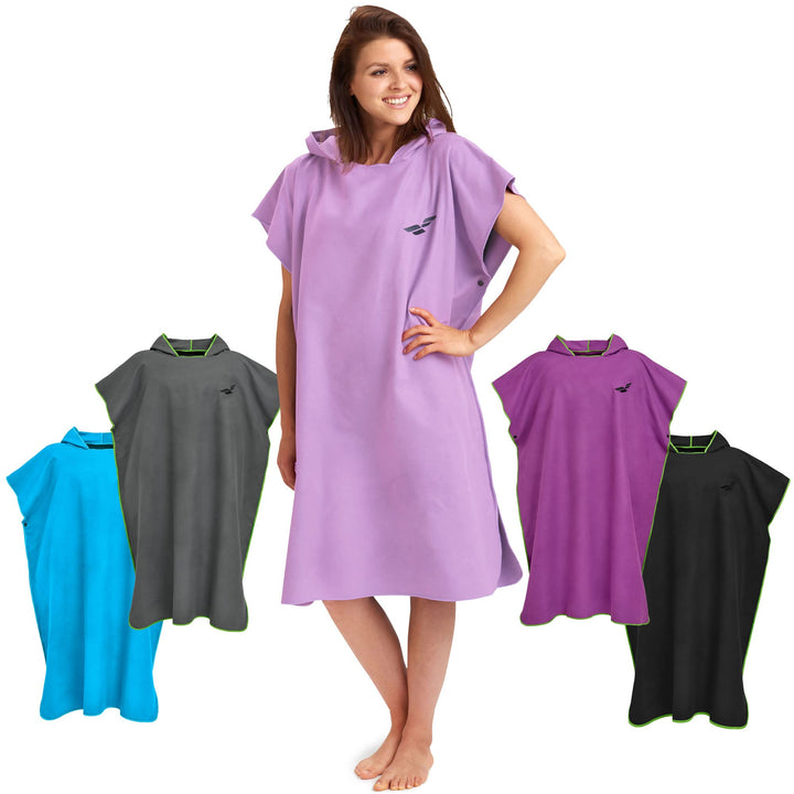 Fit-Flip Badeponcho aus Mikrofaser für Damen und Herren - schnelltrocknend, kompakt und Ultraleicht