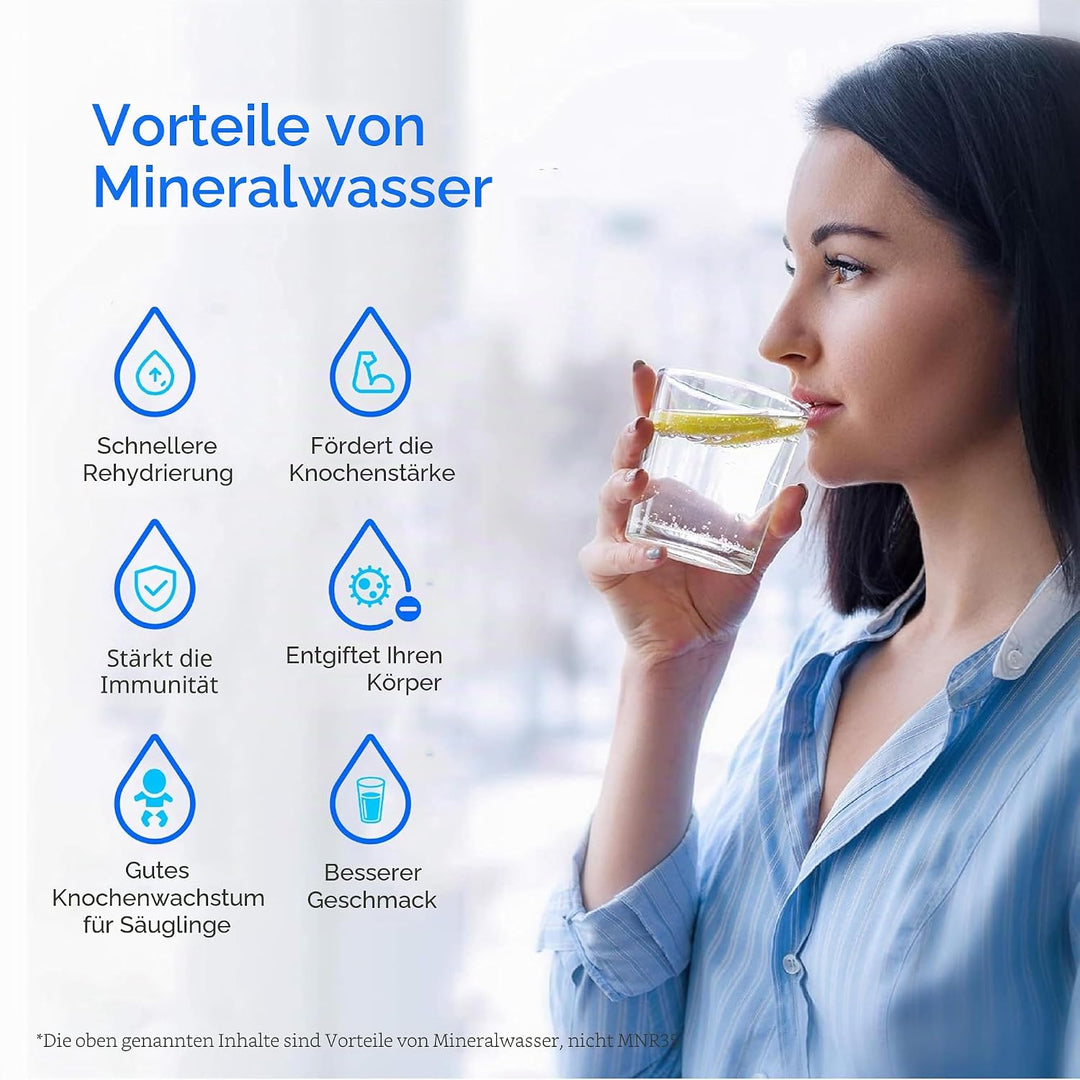 Waterdrop Remineralisation Inline-Wasserfilter, 1/4" Quick Connect Post Filter für Umkehrosmose-Filt