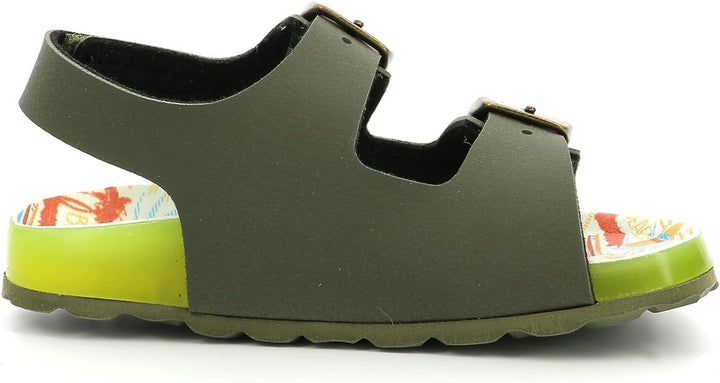 Kickers Jungen Sunyva Sandale 24 EU Khaki Gelb Surf, 24 EU Khaki Gelb Surf