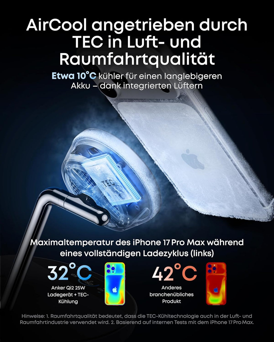 Anker Prime MagSafe-kompatibles 3-in-1 Ladegerät, Qi2 25W zertifizierte kabellose Ladestation mit Sm
