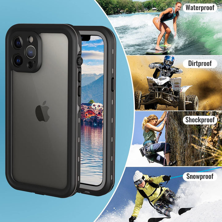 Transy Wasserdichte iPhone 13 Pro Max Hülle – Ganzkörperschutz Hülle für iPhone 13 Pro Max 6,7 Zoll