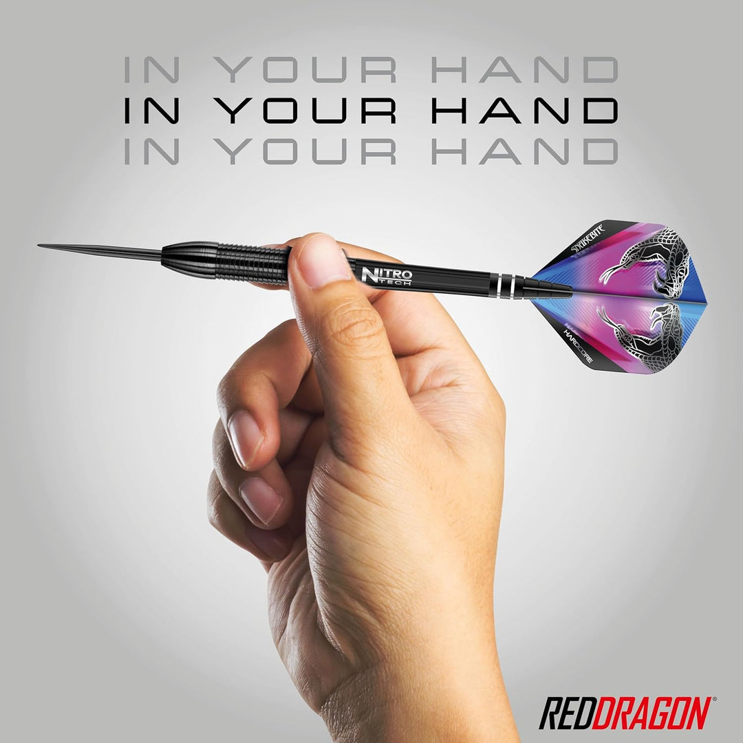 RED DRAGON Peter Wright Snakebite 3: 22g oder 26g Tungsten Darts mit Flights und Schäfte 22.0 Gramm,