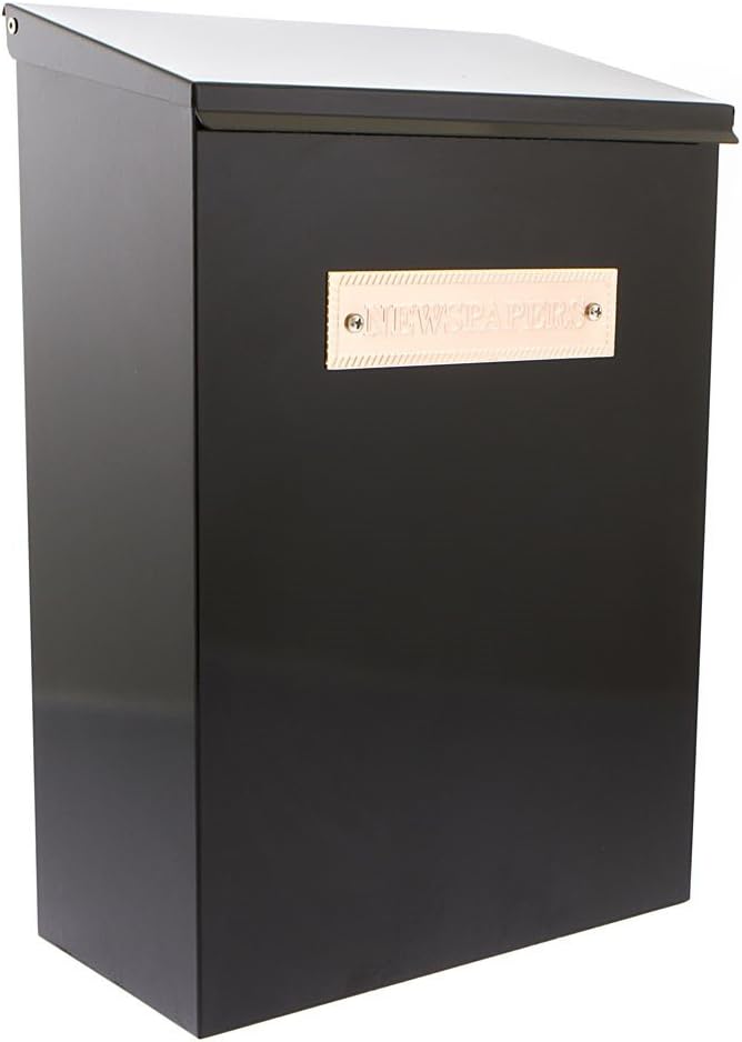 G2 Trading Company 077 Themse Stahl Zeitungsbox – Schwarz, L