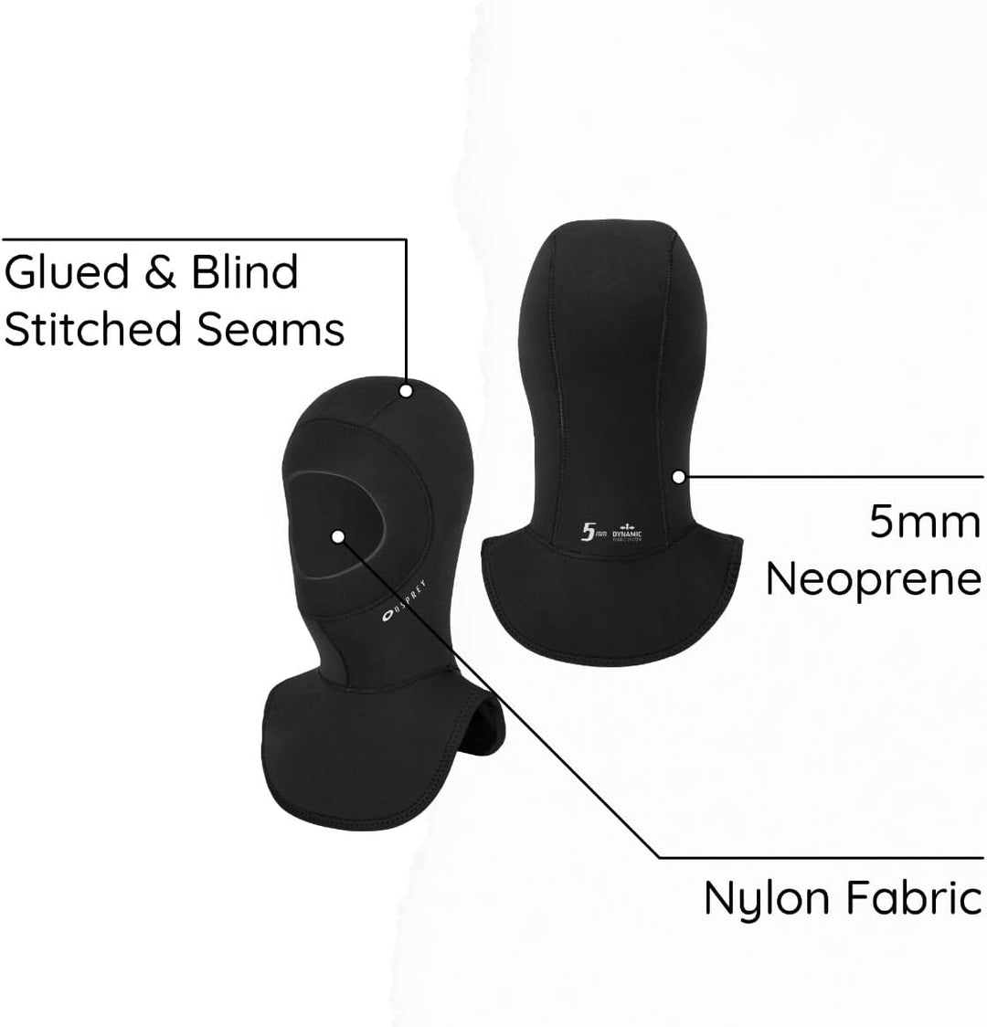 Osprey Wetsuit Hood 5mm Kapuze für Neoprenanzug L Schwarz, L Schwarz