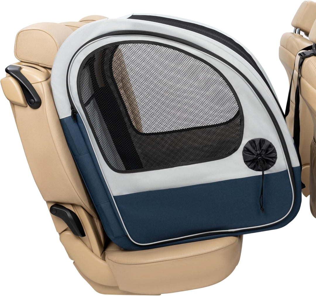 PetSafe Happy Ride Faltbare Transportbox, Hunde-Reisebox für die Autorückbank, Netztüren zur Belüftu