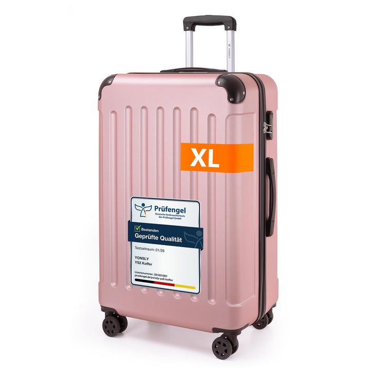 Gepäck Suitcase Reisekoffer, Trolley Rollkoffer Handgepäck, Hartschalenreisekoffer mit 360° Lenkroll