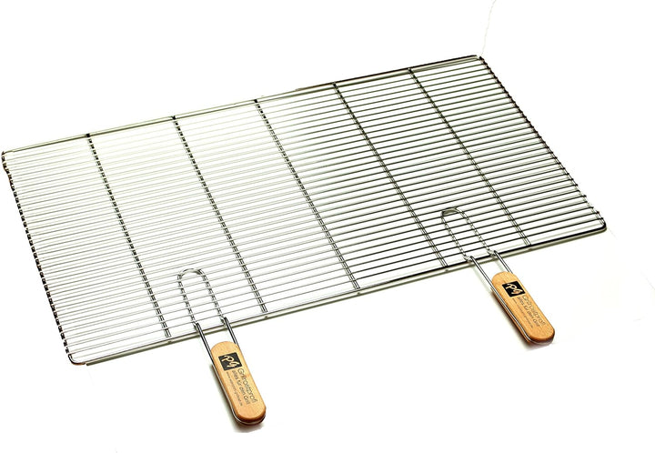 Grillrostprofi Edelstahl-Grillrost mit abnehmbaren Handgriffen 82 x 43 cm
