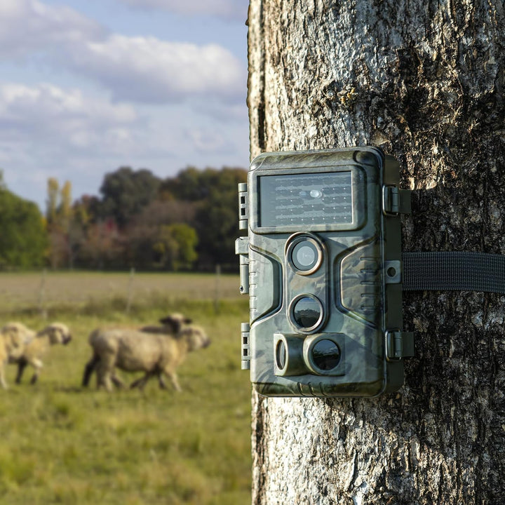 GardePro A3S Wildkamera mit 32GB SD-Karte, 64MP 1296P H.264 Video Wildtierkamera mit Klarer 30m No G