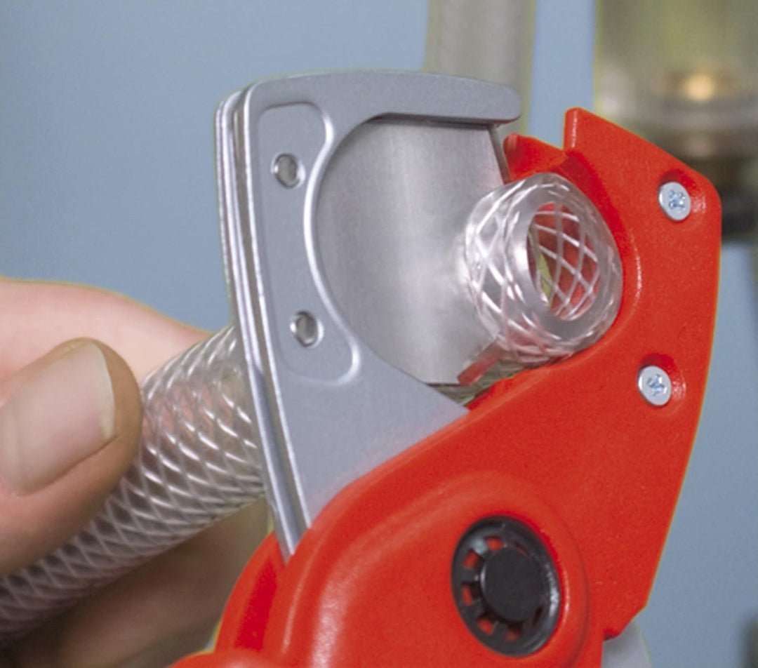KNIPEX PlastiCut Schlauch- und Schutzrohrschneider (185 mm) 90 20 185 &amp; ErgoStrip Universal-Abmantel