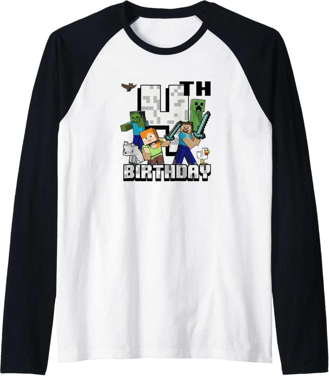 Minecraft-Gruppenfoto Alles Gute zum 4. Geburtstag Raglan