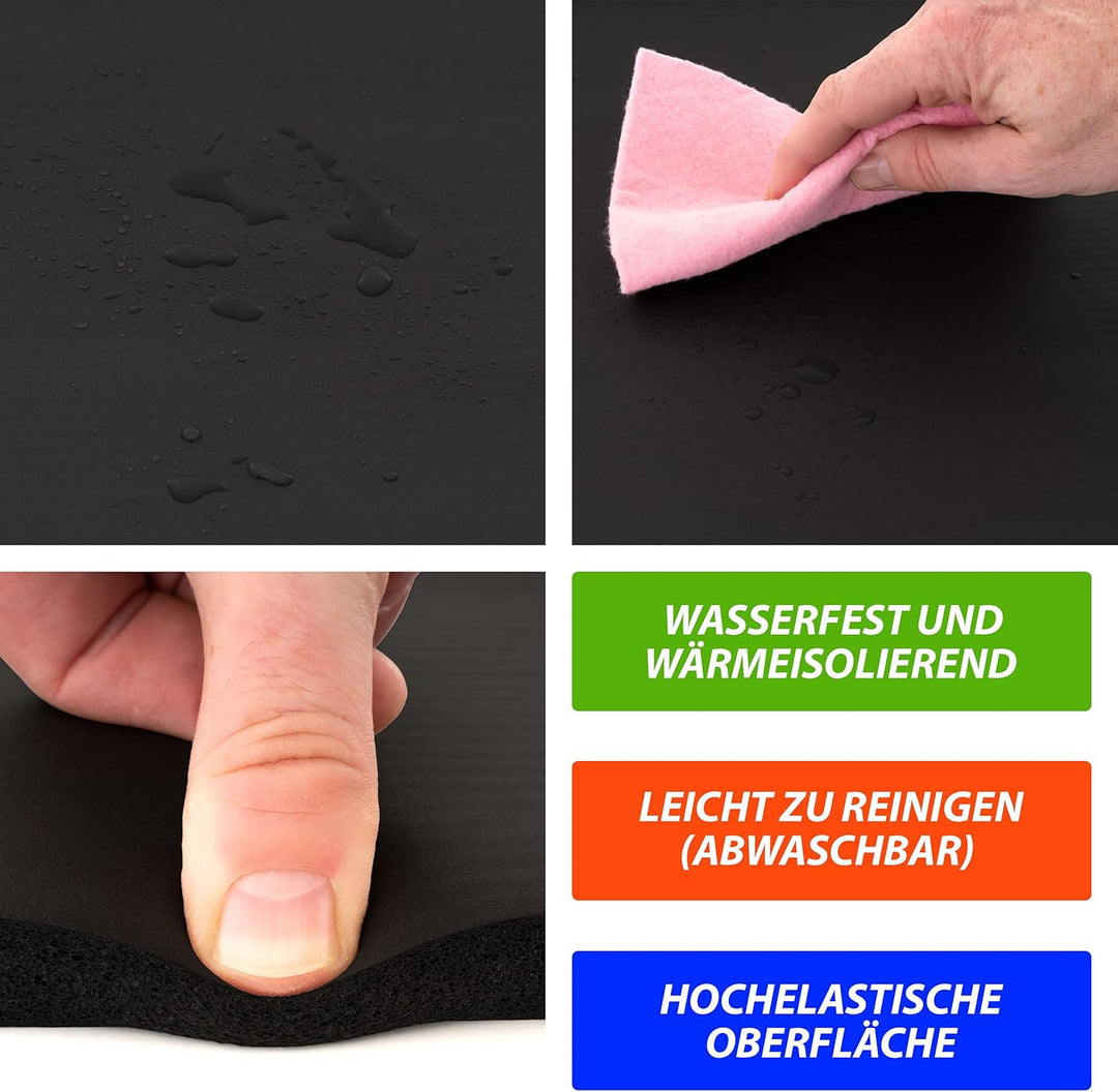 Yogamatte - 190x60x1,5 cm oder 190x100x1,5 cm, mit Tragegurt, Phthalatfrei, Rutschfest, Farbwahl - G