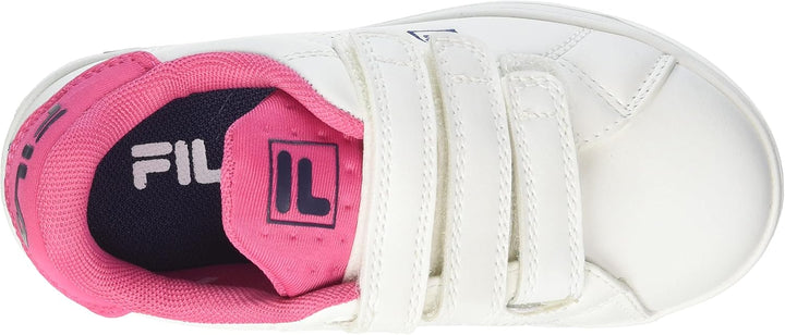 FILA Unisex Kinder Crosscourt 2 Nt Velcro Kids Sneaker 29 EU White Carmine, 29 EU White Carmine