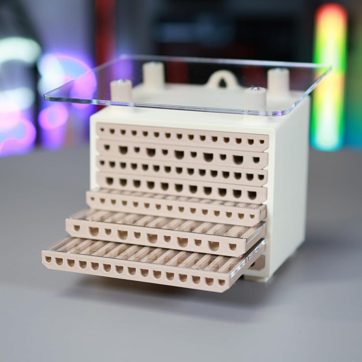 Wildbienen Nistkasten PRO mit Beobachtungs-Nest | Bienenhotel Wetterfest für Bienen