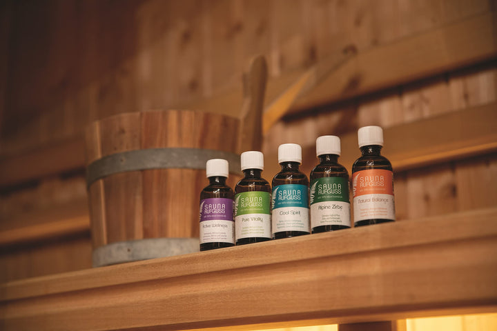 MySenso - Set mit 5 ätherischen Ölen für SAUNA aufguss - 100% natürlich - 5x 50ml