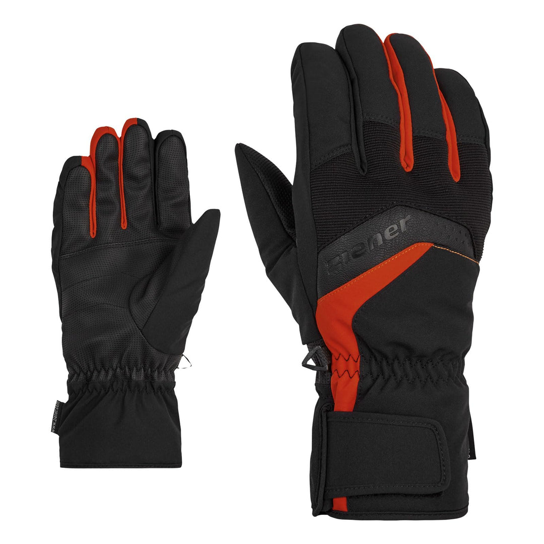Ziener Herren Gabino Ski-Handschuhe/Wintersport |warm, Atmungsaktiv -12421 black new red 9.5, -12421