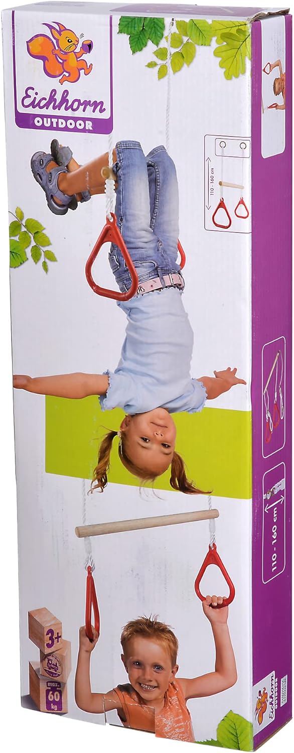 HUDORA Turnreck Fabian - Reckstange Outdoor - Reck für den Garten & Eichhorn - Outdoor 2 in 1 Turnse