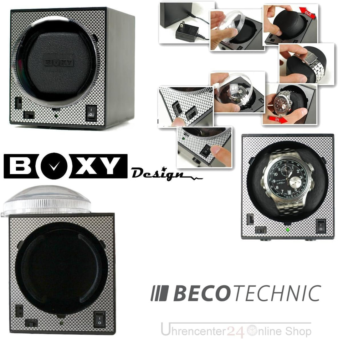 Beco Technic Uhrenbeweger Boxy Carbon Single 1 Classic - Modelljahr 2024
