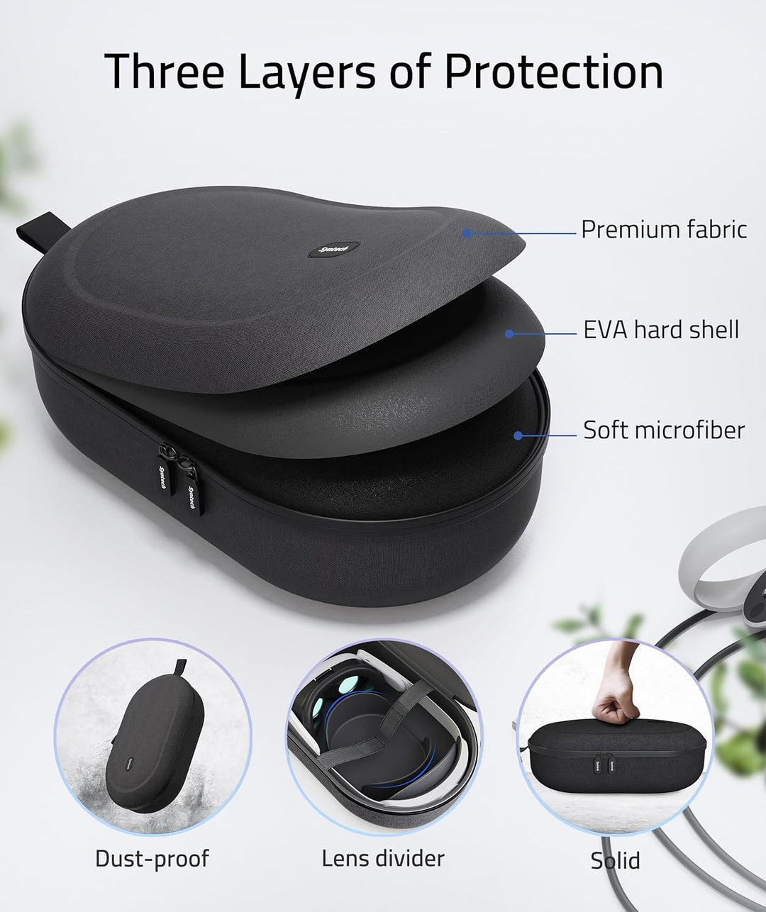 Syntech Tragetasche Kompatibel mit Oculus/Meta Quest 3, Quest 2 Zubehör PICO4/Pro VR Headset mit Eli
