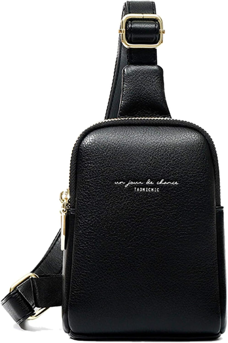 FANDARE Damen Brusttasche Leder Sling Bag Rucksack Mädchen Wasserdicht Schultertasche Crossbody Umhä