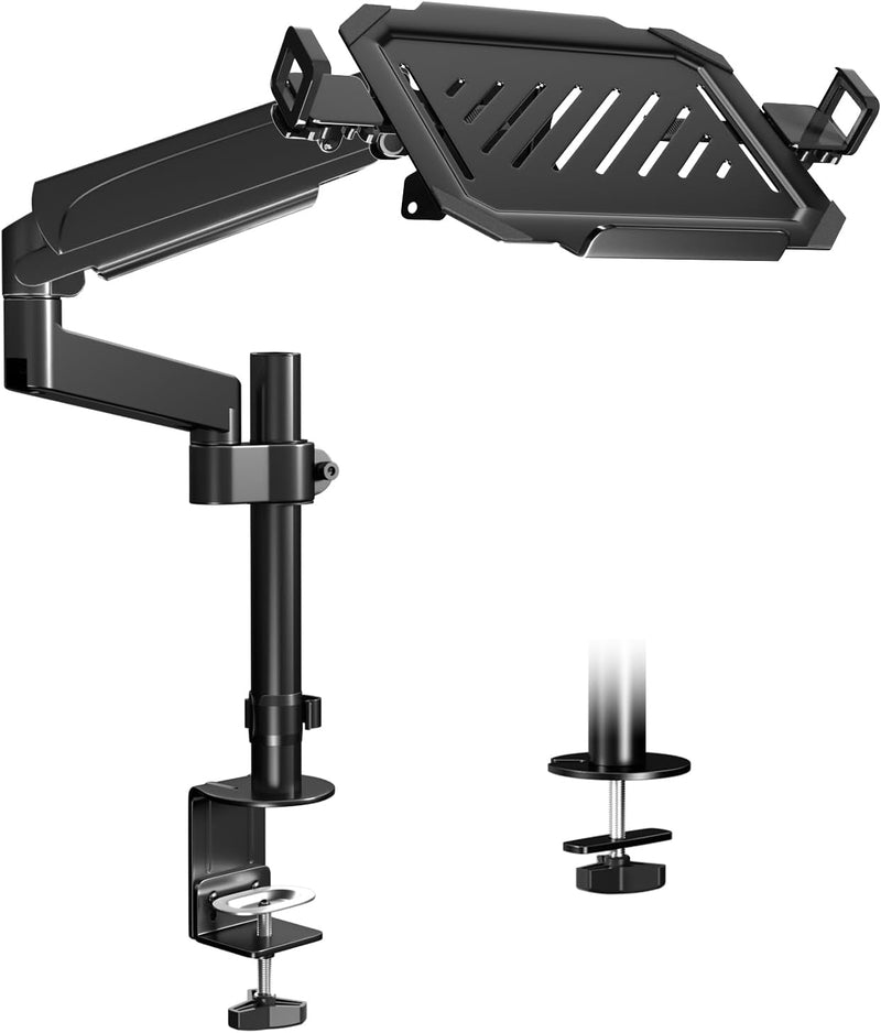 PUTORSEN Monitor Arm mit Laptop Halterung für 17 bis 32 Zoll LCD LED Bildschirm & bis zu 17 Zoll Not