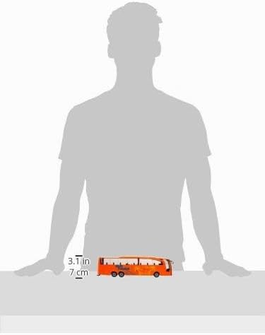 siku 3738, Mercedes-Benz Travego Reisebus, 1:50, Metall/Kunststoff, Orange, Öffenbare Türen und Klap