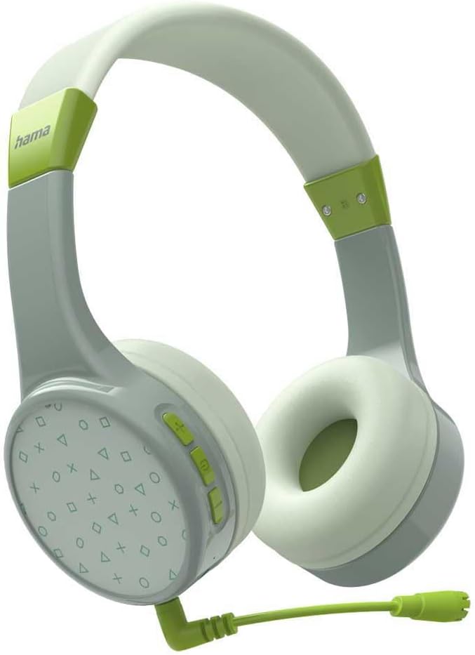Hama Bluetooth Kopfhörer Kinder (2 Mikrofone, Kinder-Kopfhörer Lautstärkebegrenzung 85dB, biegsamer