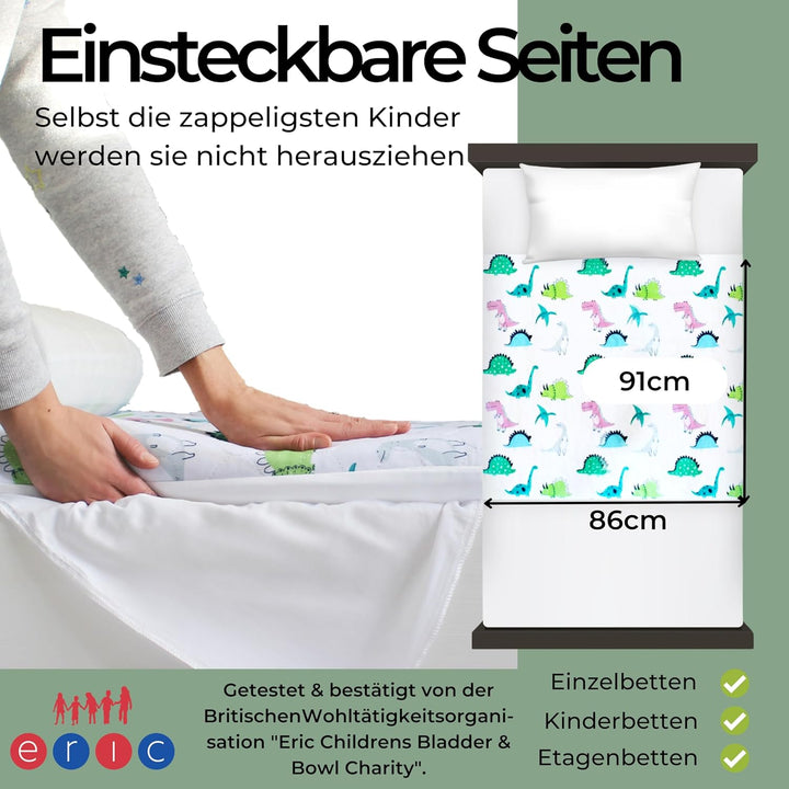 Bettunterlage wasserdicht für Kinder I Einzelbett, Kinderbett, Babybett I Atmungsaktive, waschbare M