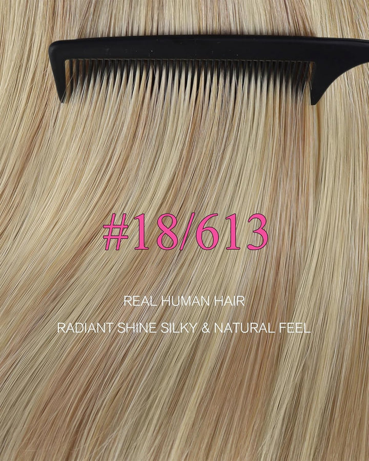 YoungSee Tape Extensions Echthaar Blond Tape in Extensions Aschblond Echthaar Extensions Tape Blond